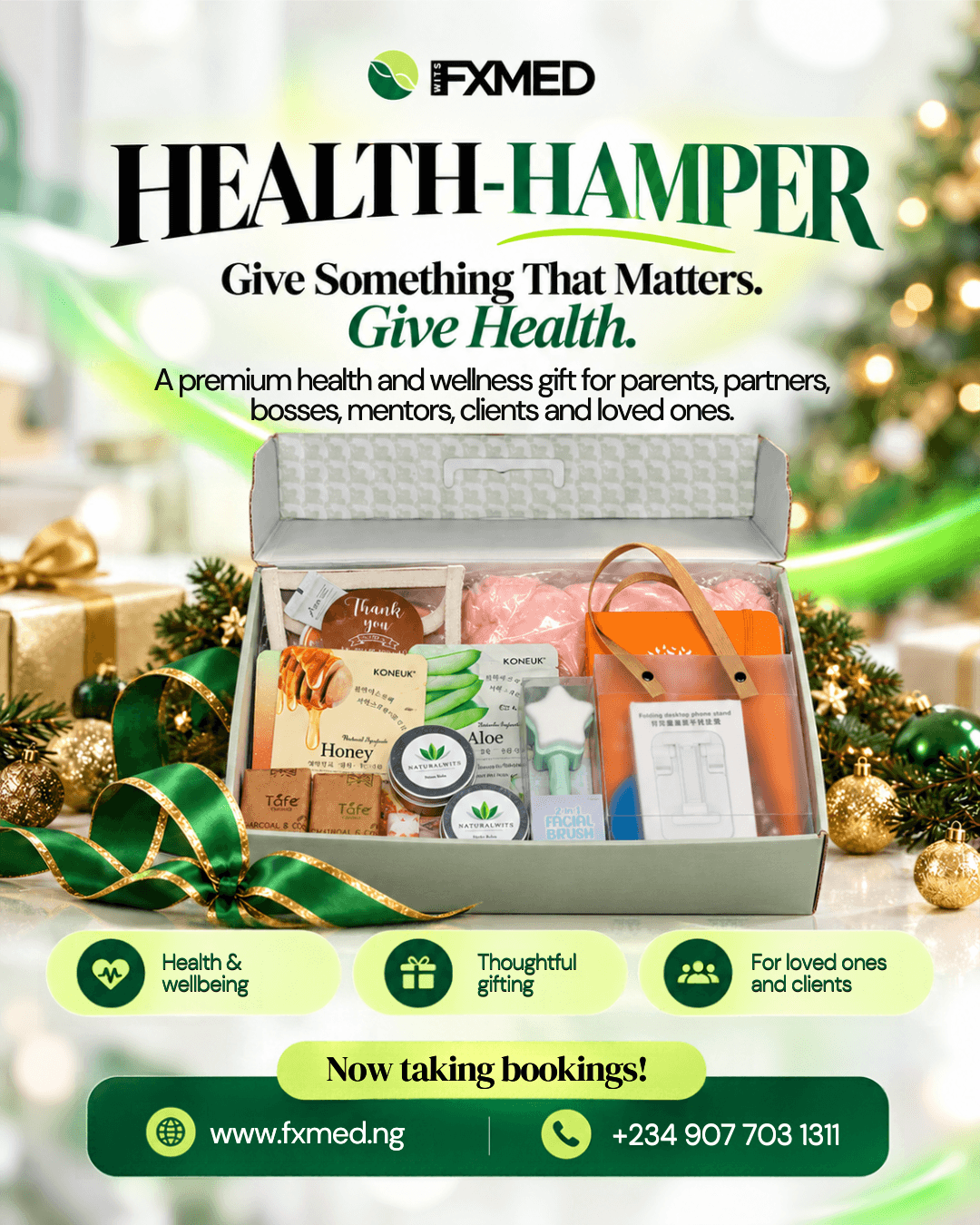 FXMed festive Health-Hamper wellness gift box